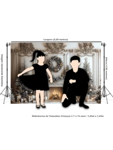 3D Sublimated Fabric Photographic Background Christmas 2.20x1.50 Horizontal - FFF-2281 - 查看 4