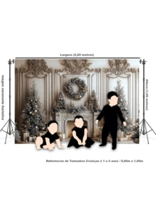 3D Sublimated Fabric Photographic Background Christmas 2.20x1.50 Horizontal - FFF-2281 - 查看 3