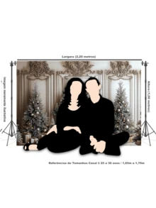 3D Sublimated Fabric Photographic Background Christmas 2.20x1.50 Horizontal - FFF-2281 - 查看 5