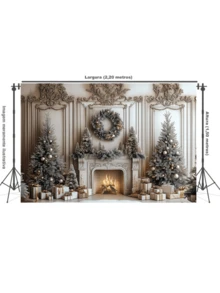 3D Sublimated Fabric Photographic Background Christmas 2.20x1.50 Horizontal - FFF-2281 - 查看 2