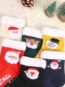 10 Pares De Calcetines Navideños De Dibujos Animados Para Mujer, Calcetines de navidad de dibujos animados, Calcetín de Navidad, - Multicolor - Ver 9
