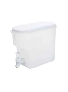 1 pieza Jarra horizontal de agua fría con grifo, gran capacidad de 3500ml, apta para refrigerador, durable, para uso doméstico - Blanco - Ver 12