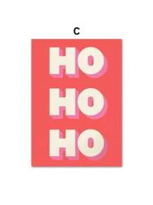 1PC Cây Giáng sinh Cây tầm gửi Bông tuyết Poster Mùa đông Ngày lễ Nghệ thuật treo tường In Tranh vải Canvas Hình ảnh Trang trí Phòng khách Không có Khung - Nhiều màu - Xem 9