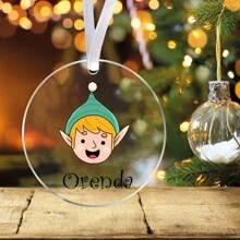 1 件定制名字创意圣诞卡通小礼品装饰亚克力装饰生日礼物圣诞礼物感恩节礼物圣诞雪人亚克力标志装饰派对礼物家人和朋友特别礼物。 - 白色 - 查看 24