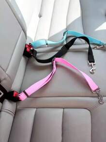 1 Pet Car Safety Leash, Adjustable Car Harness For Dogs And Cats