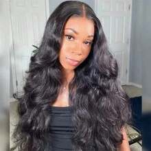 200% Density 4x4 Body Wave Invisible HD Lace Front Human Hair Wig Put Cut Put On And Go Body Wave Lace Closure Wigs Bye Bye Knots Glueless Pre Plucked Virgin Brazilian Human Hair Long Wig With Baby Hair - Natural Black - 查看 2