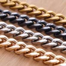 1pc Heart Shape Metal Purse Chain Strap Extender For Accessory Charms, Crossbody Shoulder Handbags Strap Chain - Silver - View 7