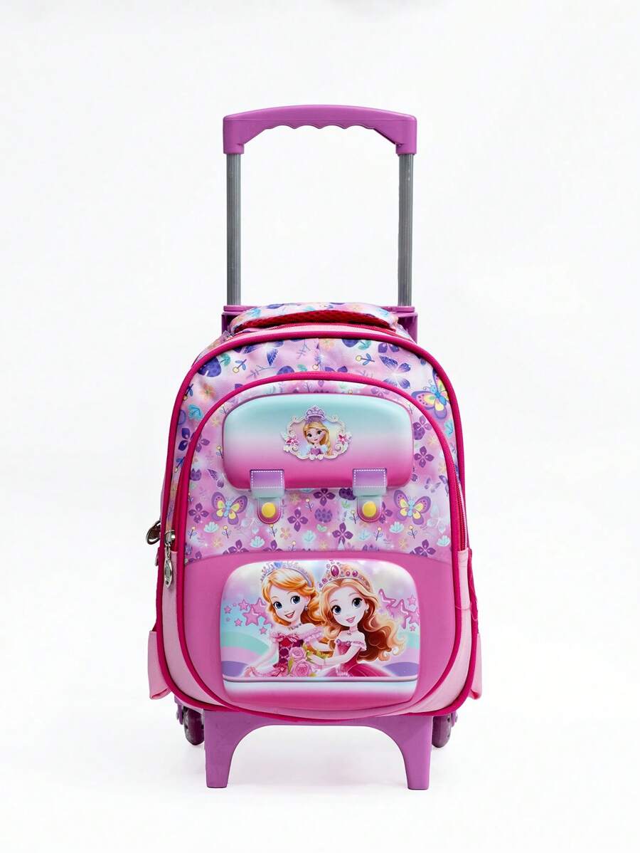 Printed Children's School Backpack Kit Size P With Wheels Mode en