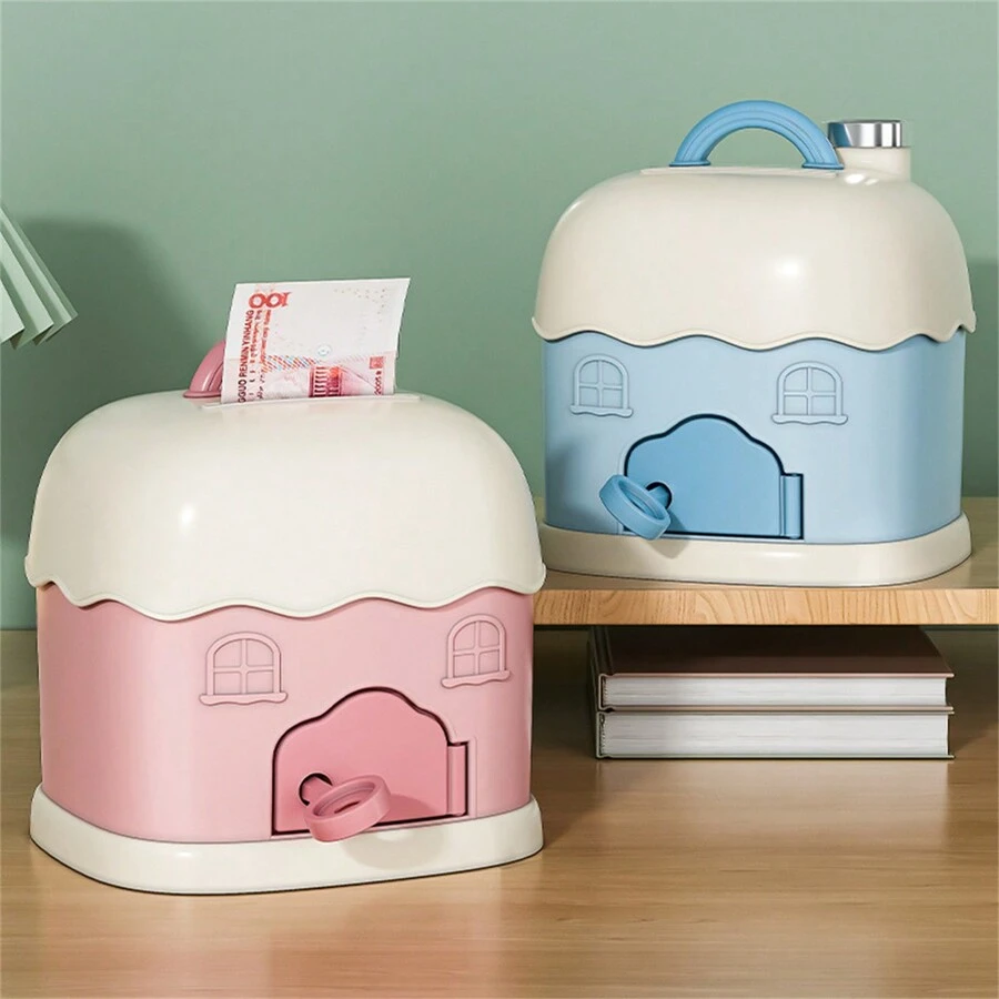 1 件装卡通迷你小型可爱存钱罐硬币存钱罐储蓄容器带手柄，适合新年 - 彩色 - 查看 1
