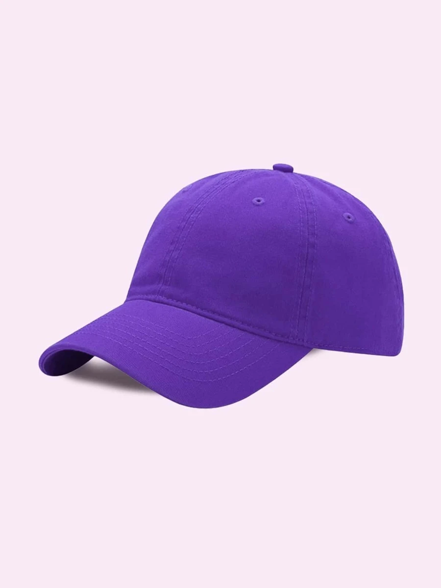 Gorra de béisbol casual color puro para hombre - Morado - Ver 1