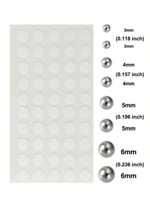 假肚脐、眉环、唇环、非穿孔耳环、假鼻环、新穿孔首饰、真皮锚顶套装 - 銀色 - 查看 2