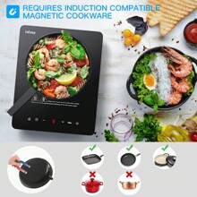 IsEasy Portable Induction Hob 2100W Single Cooking Zone Induction Cooker With 9 Power Levels Setting, 8-Hours Timer, Sensor Touch Control, Lock - Portable Induction Hob-NEW - View 5