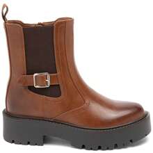 Stivaletti alla caviglia con suola carrarmato e fibbia - Stile robusto e comfort garantito - Cammello - Visualizzare 2