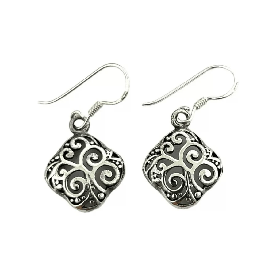 925 Silver Arabesque Earring - 銀色 - 查看 1