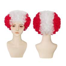 1 件派对假发装饰、小丑假发、国旗假发、圣诞派对用品、假发头饰 - 彩色 - 查看 15