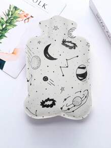 1 pieza Botella de agua caliente con diseño minimalista de cielo estrellado de moda - Blanco - Ver 3