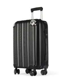 20/24/28" Inch Luggage Suitcase With 8 Spinner Wheels, PC Hardside Lightweight Suitcase With Cloud Design, Lockbox Bag For School School Accessories School Stuff - Black - View 9