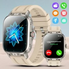 Đồng hồ thông minh dây đeo silicon thể thao thời trang thường ngày MỚI 2024 HOT dành cho nam và nữ, dây đeo silicon có chức năng gọi/trả lời, đếm bước chân, theo dõi lượng calo, theo dõi khoảng cách, theo dõi nhịp tim, la bàn, báo thức và cảnh báo thông báo, màn hình cảm ứng toàn phần 2,01" tương thích với Android và IOS - Nhiều màu - Xem 13