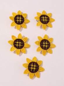 Bộ 5 kẹp tóc hoa hướng dương cho bé gái - Nhiều màu - Xem 4