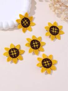 Bộ 5 kẹp tóc hoa hướng dương cho bé gái - Nhiều màu - Xem 2