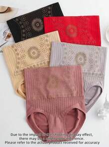 1pc Women Seamless High Waist Slimming Shaping Leggings [Tight Fit Version, Please Order 1-2 Sizes Up For Loose Fit], Shaping Tummy Control Panties, Plus Size Breathable Shapewear - Dusty Purple - View 7