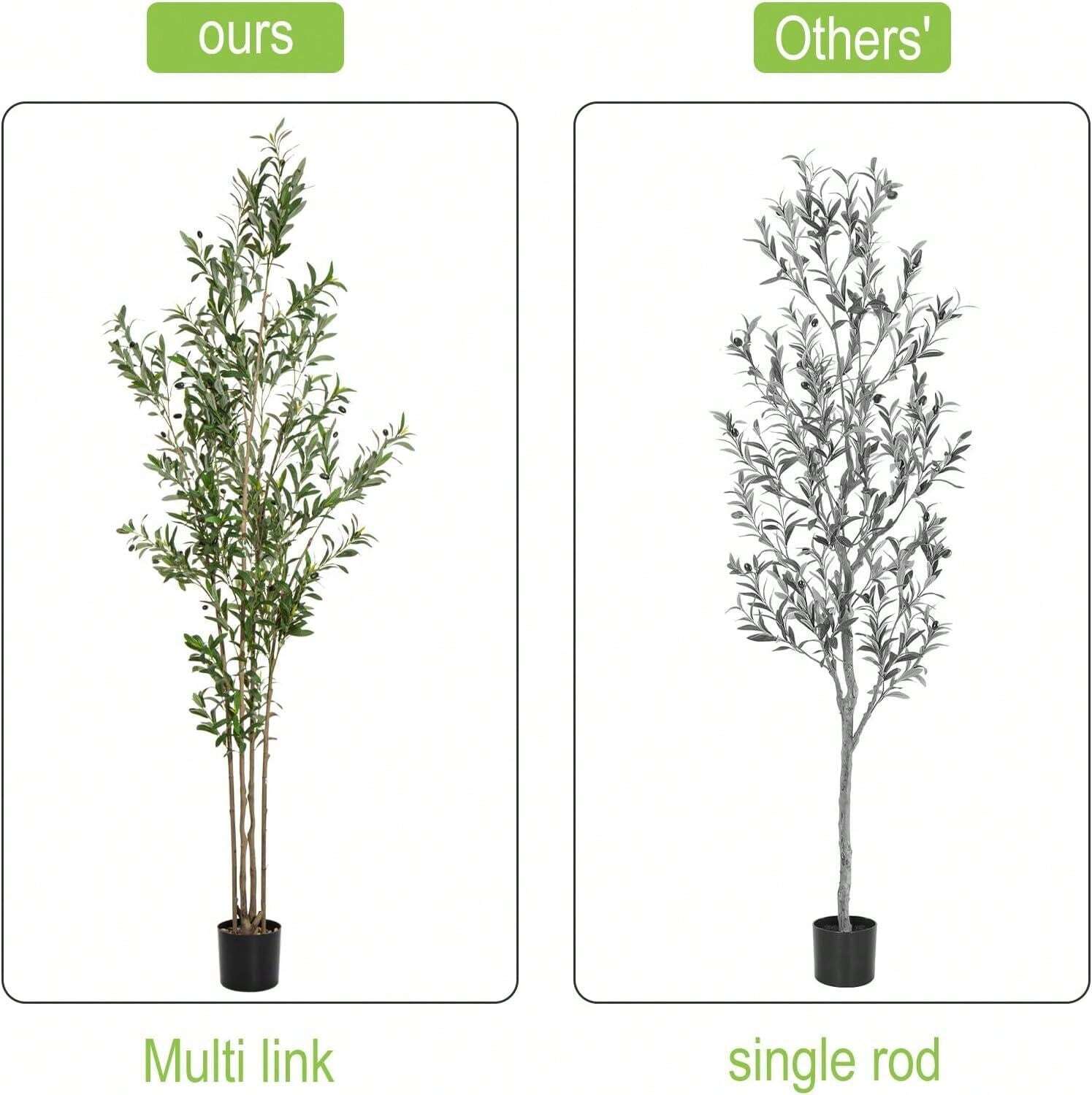 Artificial Olive Tree Tall Fake Potted Olive Silk Tree With Planter