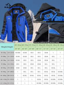 NASBING Men's Thermal Lined Jacket Water Resistent Windproof Thermal Outdoor Work Multi-Pockets Winter Coats Skiing Hiking CampiOuterwear,Skiing