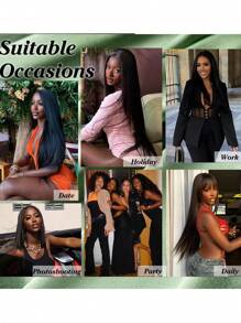 Straight Lace Front Wigs Human Hair 13x4 Lace Frontal Wigs 180 Density Unprocessed Brazilian Straight Virgin Human Hair Wigs Pre Plucked With Baby Hair For Women 24 Inch - Black - View 9