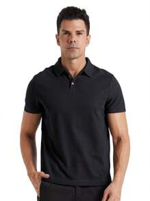 Kit3 Men's Lapel Short Sleeve Polo Shirt Casual Style Regular Fit Summer Top Summer Golf Shirt - 藏蓝色 - 查看 2