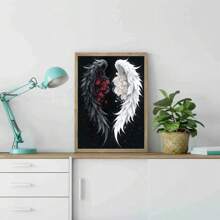 Black And White Rose Wing Diamond Painting Kit For Home Wall Decor - Suitable For Living Room And Perfect For Gifting Friends And Family - Multicolor - View 11