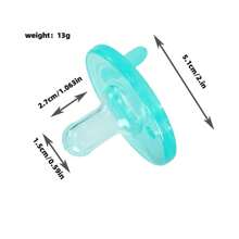 1pc Liquid Silicone Pacifier For Baby, Super Soft And Nano Silver Coated, Mimic The Shape Of Mother's Nipple, Teeth Development, Quick Wholesale Order For Newborns' & Babies' Comfort Pacifier - Green - View 2