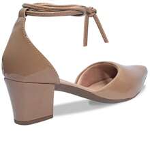Women's Salomé Thick Heel Pumps Lace-Up For Social Parties - 米色 - 查看 3