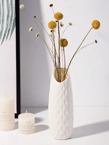 1 件装花卉和植物的白色塑料花瓶，落地式花瓶，适用于家庭、客厅、卧室、餐桌、阳台、宿舍、办公室、橱柜、壁炉、婚礼、派对、节日装饰 - 白色 - 查看 14