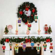 全新圣诞胡桃夹子装饰品，圣诞树挂饰，节日派对和氛围装饰 - 彩色 - 查看 8