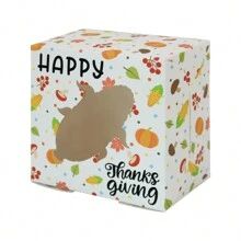 12/24PCS Thanksgiving Autumn Cookie Boxes, Bulk 12 Variety Pack, Holiday Pastries Boxes, Bakery Treat Boxes, Candy And Cookie Boxes For Gift Giving, Autumn Packaging Containers - Multicolor - View 9