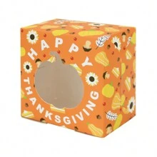 12/24PCS Thanksgiving Autumn Cookie Boxes, Bulk 12 Variety Pack, Holiday Pastries Boxes, Bakery Treat Boxes, Candy And Cookie Boxes For Gift Giving, Autumn Packaging Containers - Multicolor - View 7