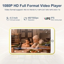 Oilsky 80GB MP3 播放器，带蓝牙和 WiFi，Mp3 和 Mp4 音乐播放器，带 Spotify、音乐、Deezer、Audible、浏览器，4.0 英寸 IPS 触摸屏 Android 播放器，带扬声器、FM 收音机，最高 512GB - 黃色 - 查看 4