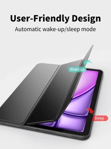Funda protectora para tableta compatible con Samsung Galaxy Tablet / iPad / Redmi Pad Se/Xiao Mi Pad, protección anti-caída, funda protectora ultra delgada/soporte inteligente/activación automática compatible con Apple iPad Mini 4/5/6, 9.7/10.2/10.5 pulgadas, Air 4/5/6, 10th Gen, 10.9 pulgadas, Pro 11 pulgadas, Air 11(M2) , Air 13 y Pro 11(M4)-Negro