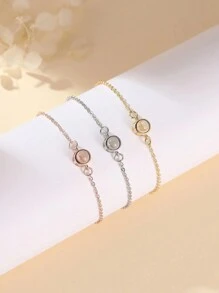 1PC Photo Projection Bracelet,Personalized Picture Inside Bracelet,Custom Picture Bracelet,Couples Bracelet, Fashion Best Friend Gift,Gift For Mom - Silver - View 8