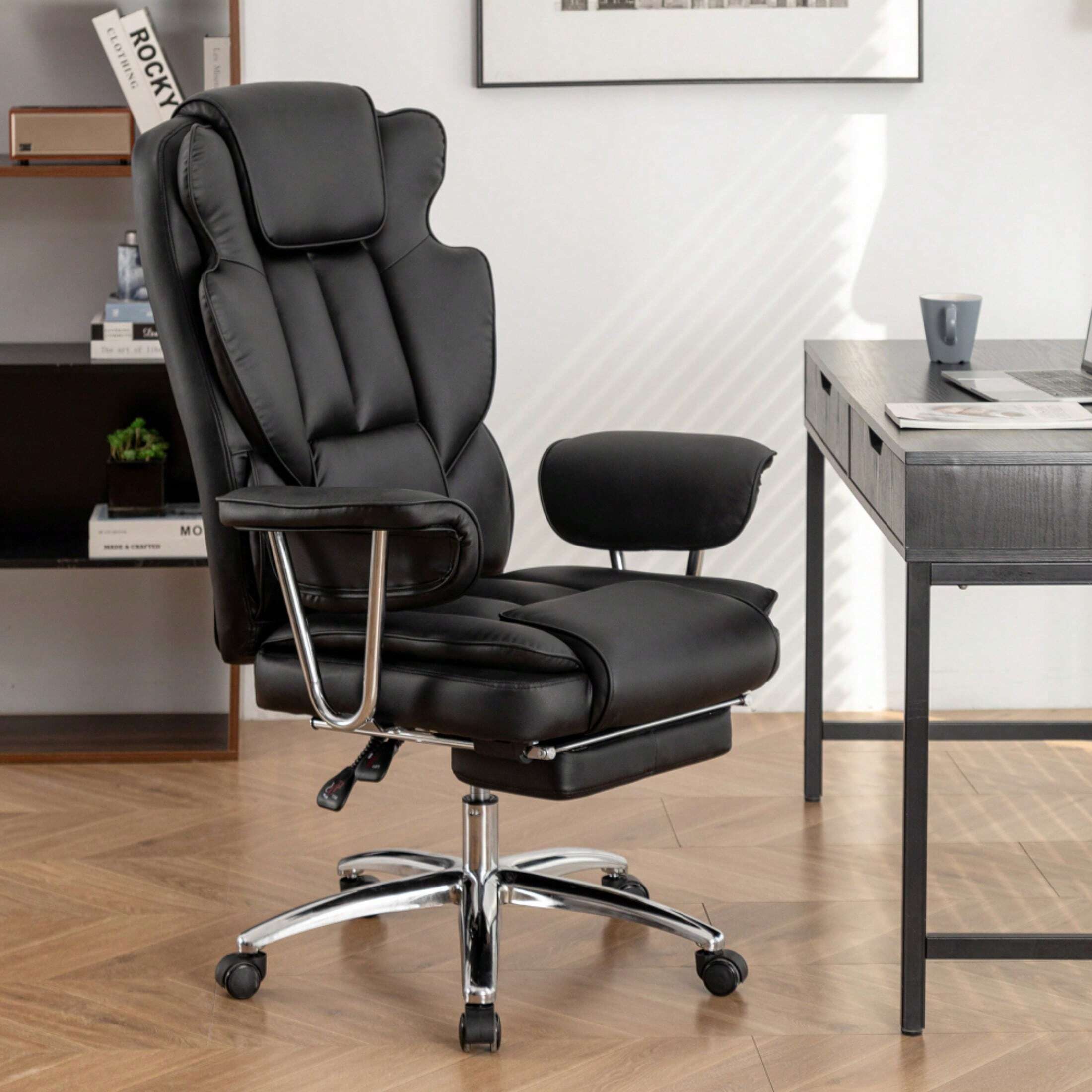 FKZNPJ Office Chair Big And Tall Executive Office Chair With Footrest