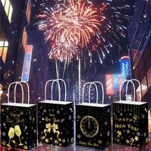 Túi quà năm mới vui vẻ có quai xách Túi giấy nhỏ Túi quà vui vẻ cho năm mới Sinh nhật Ngày lễ Tiệc đêm giao thừa 2025 | Túi quà năm mới, Quà tặng tiệc năm mới - Nhiều màu - Xem 2