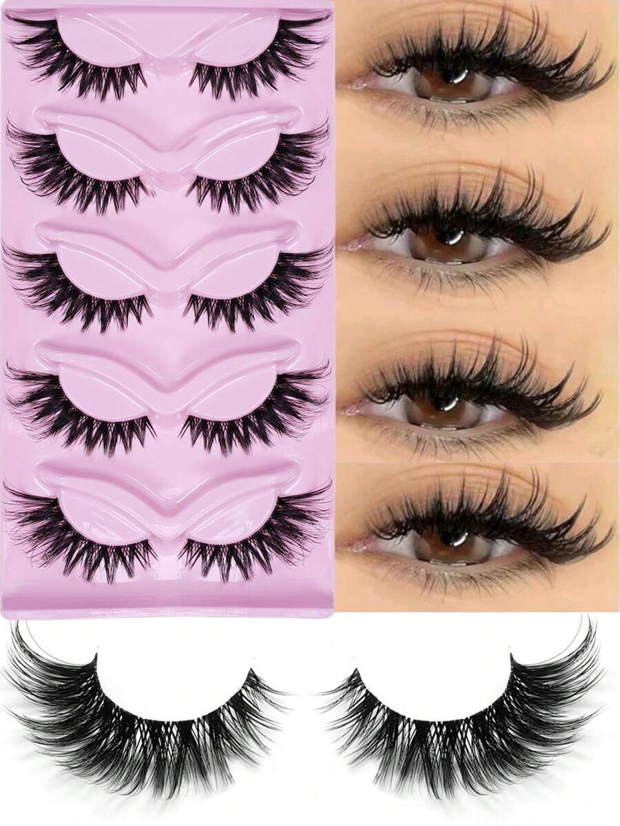 5 对夸张的猫眼假睫毛 - 自然、纤长、飞扬、加长，打造完美妆容。 - 眼尾拉長款 - 查看 1