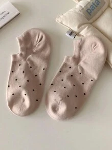 6 Pairs Fresh Polka Dot Pattern Casual Women Short Socks