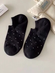 6 Pairs Fresh Polka Dot Pattern Casual Women Short Socks