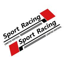 2 件运动赛车贴纸图案限量版运动风格乙烯基薄膜装饰贴花适用于奥迪宝马大众丰田标致梅赛德斯奔驰雷诺汽车配件 - 60x11cm/23.62x4.33inch - 查看 11