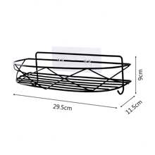 2 chiếc giá để đồ đa năng màu đen phong cách Scandinavia cho phòng tắm và nhà bếp - màu đen - Xem 2