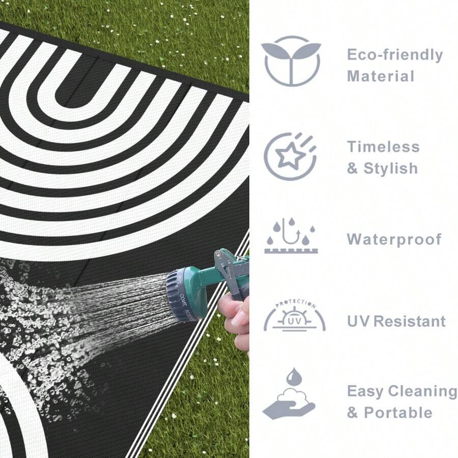 Outdoor Rugs Waterproof, Reversible Mats, Outdoor Area Rug, Plastic