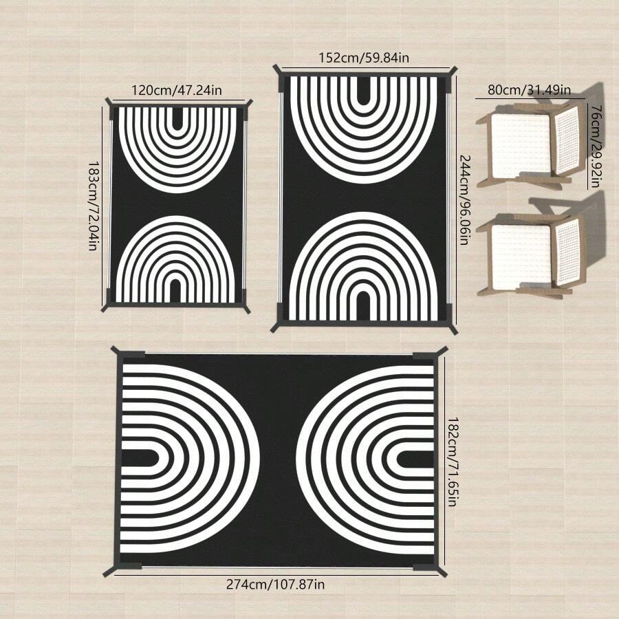 Outdoor Rugs Waterproof, Reversible Mats, Outdoor Area Rug, Plastic