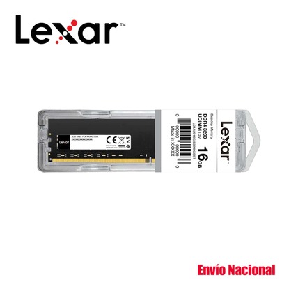 Lexar® Memoria UDIMM DDR4-3200 para Escritorio, te permite revitalizar tu PC con una actualización de rendimiento que ofrece arranques más rápidos, mayor capacidad de respuesta y tiempos de carga de aplicaciones más ágiles. Con su instalación sencilla, estarás listo en poco tiempo, lo que te permitirá realizar múltiples tareas con facilidad.