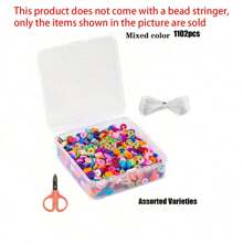 5,760pcs/Set 48 Colors Clay Bead Craft Kit, Charm Bracelet Making Set, Jewelry Polymer Beads, Arts & Crafts Christmas Gift